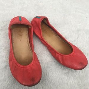Tieks Womens Flats Size 9 Coral Ballet Flats